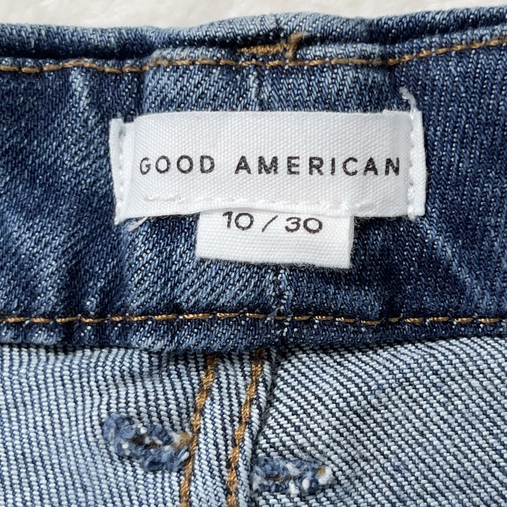 Good American High-Rise Wide-Leg Jeans in Medium Blue - Picture 9 of 15